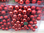 24 Weihnachts-Kugeln aus Glas,matt und glänzend,gemischt,Ø 25 mm,Farbe rot,am Draht