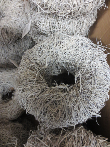 Kranz aus Wurzeln,white,20 cm
