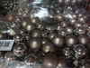 24 Weihnachts-Kugeln aus Glas,matt und glänzend,gemischt,Ø 25 mm,Farbe anthrazit,am Draht